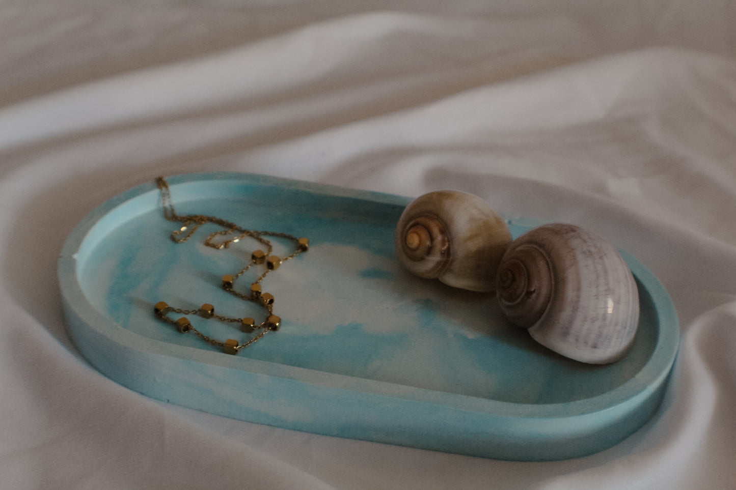 Set candela con piattino effetto marmo