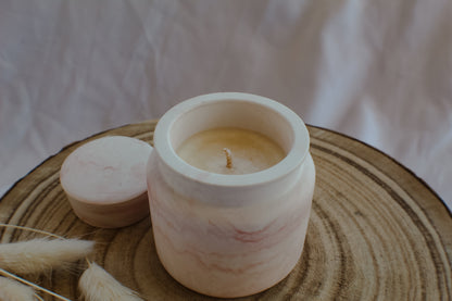 Candela a Giara Effetto Marmo