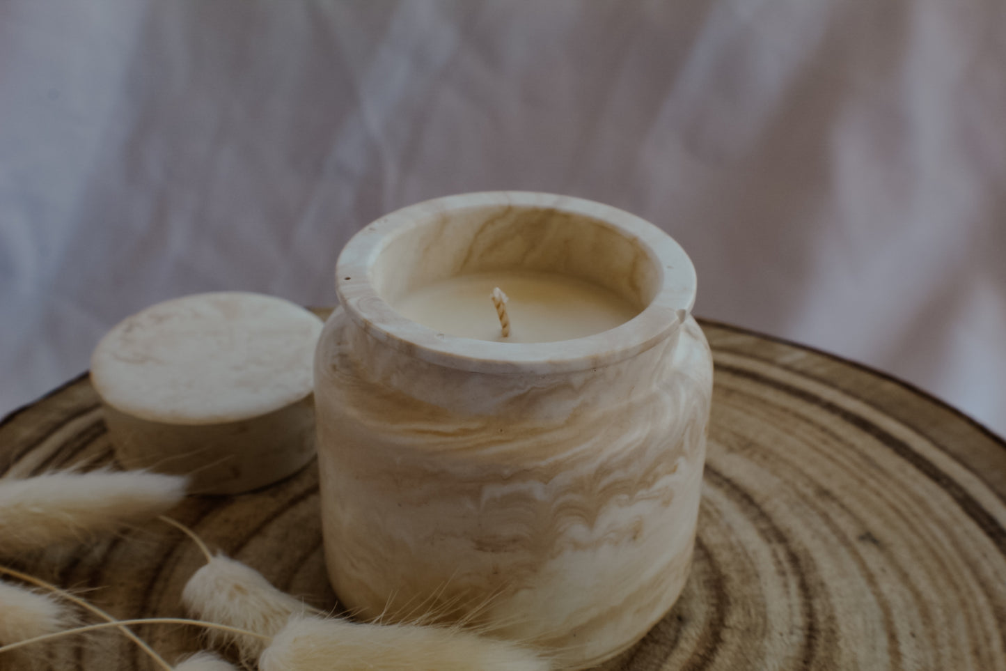 Candela a Giara Effetto Marmo