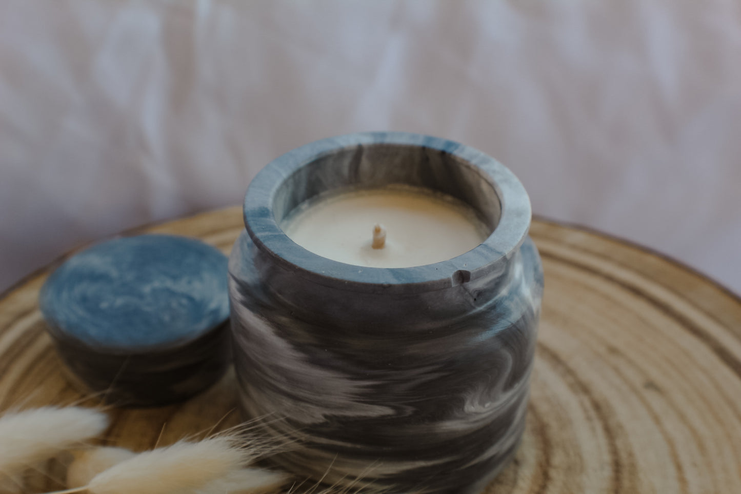 Candela a Giara Effetto Marmo